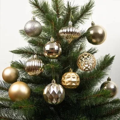Ялинкова іграшка House Of Seasons Кульки і прикраси Пластик 60 шт D7 см D6 см Шампань (8720967923748) Вінниця - фото 2