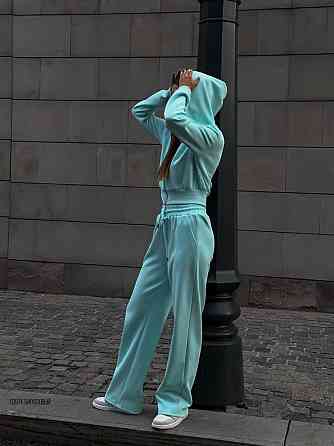 Жіночий стильний повсякденний костюм-двійка турецька двонитка Рожевий, 44/46 Одеса