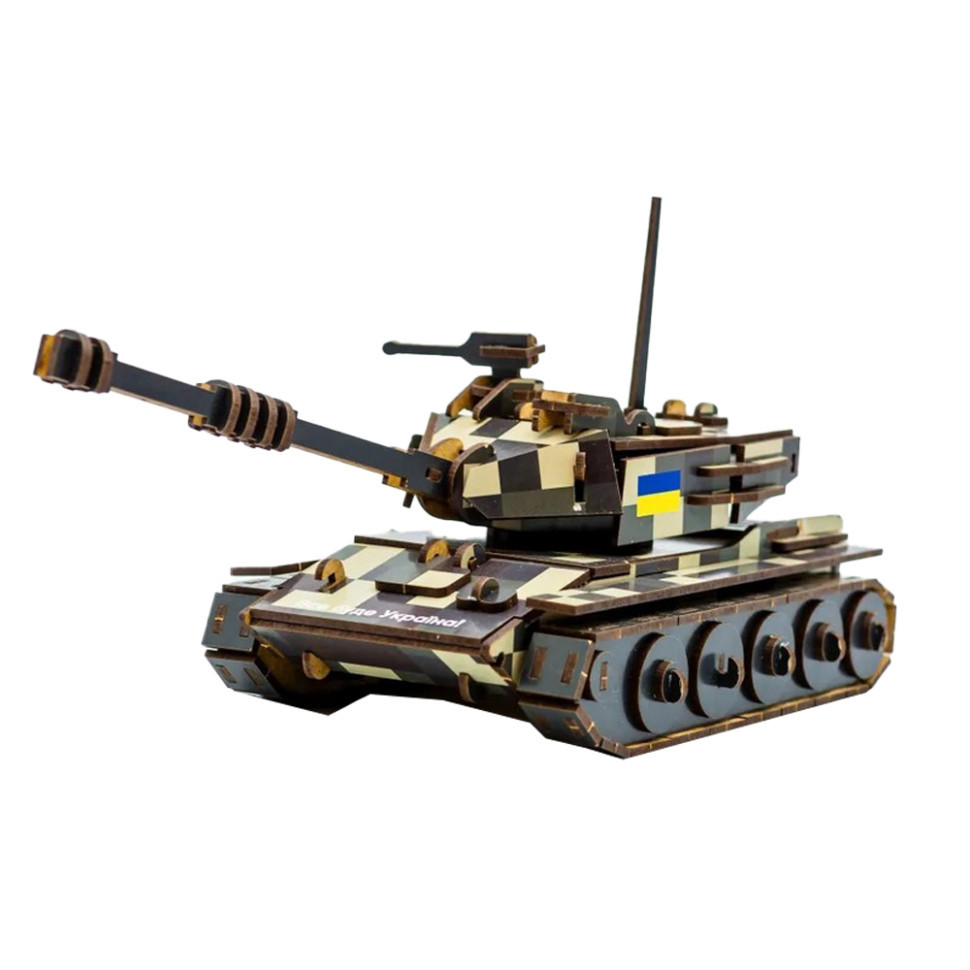 Дерев'яний 3D конструктор Танк 162-0074, 162 деталі Вінниця - фото 1