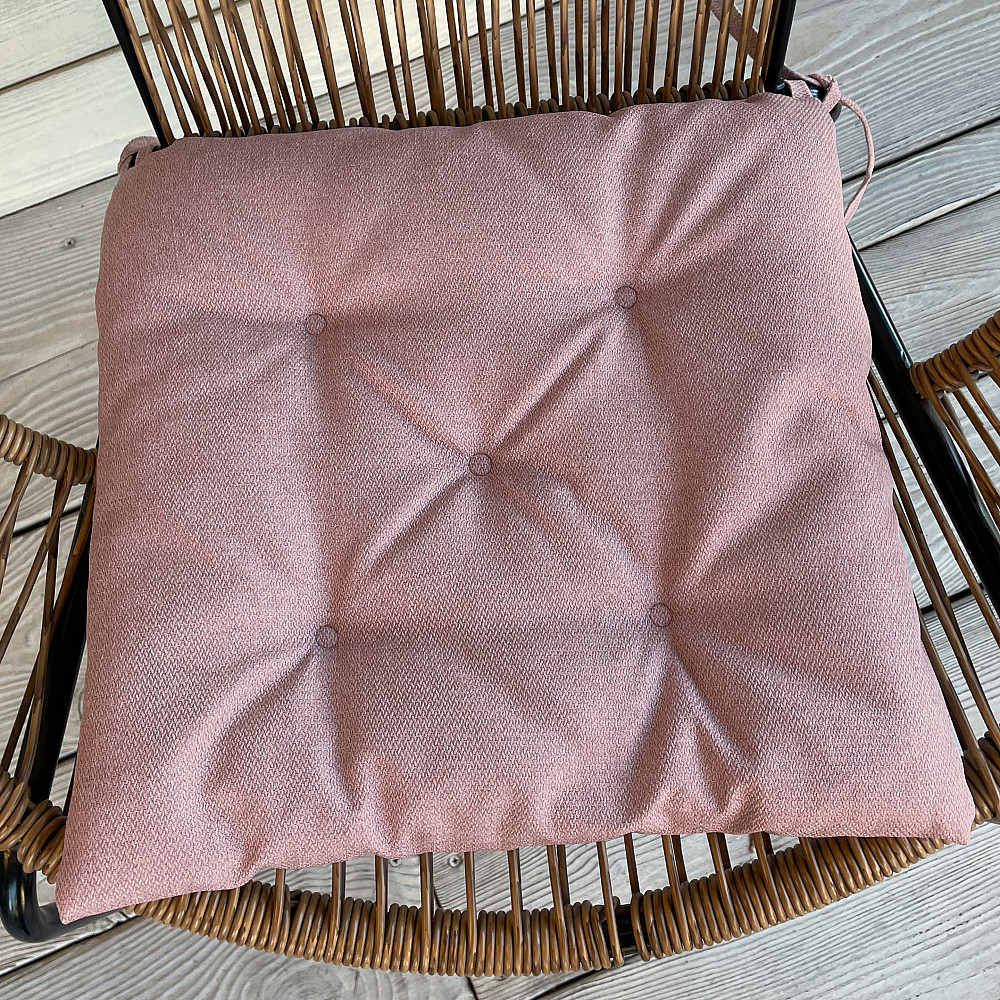 Подушка для стільців (38x38х5 см) Decorator Мальмо колір пудровий 84-111 Київ - фото 1