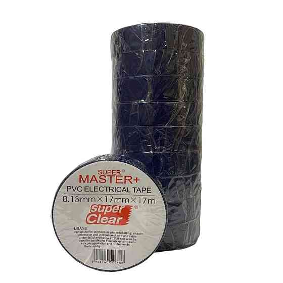 Изолента MASTER+ 0.13мм×17мм×17м — электроизоляционная лента ПВХ, эластичная, стойкая к влаге и износу. Харьков
