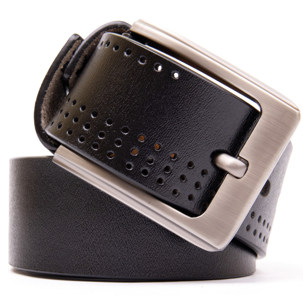 Ремінь з дірками чоловічий Vintage 20383 Чорний Київ - фото 6