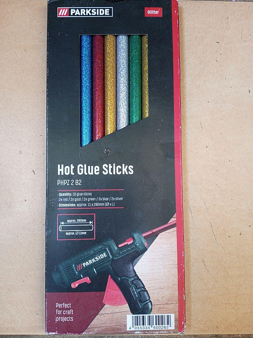 Універсальні клейові картриджи, стрижні 280×11 мм. 10 шт. Parkside PNKPZ 3 B2 Полтава - фото 1