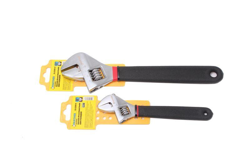 Ключ розвідний з прогумованим руківям CR-V 15"-380мм, на пластиковому тримачі Одеса - фото 1