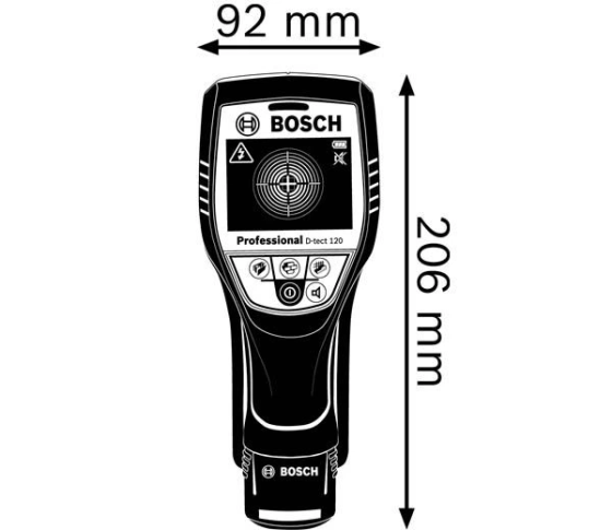 Универсальный детектор Bosch Professional D-tect 120 в L-Boxx 136 с 1 акб GBA 12V 2.0Ah и з/у GAL 12V-40 Киев