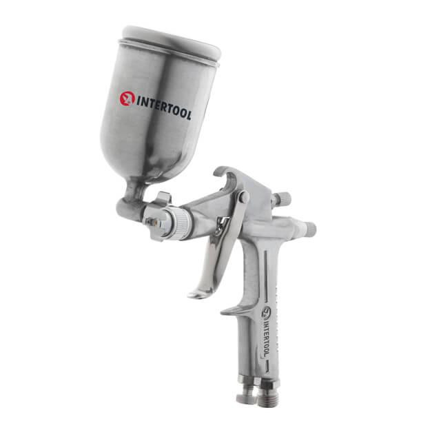 Фарбопульт пневматичний HP MINI, форсунка: 0,5 мм, верхній металевий бачок: 200 мл, 5 бар INTERTOOL PT-0301 Київ - фото 8