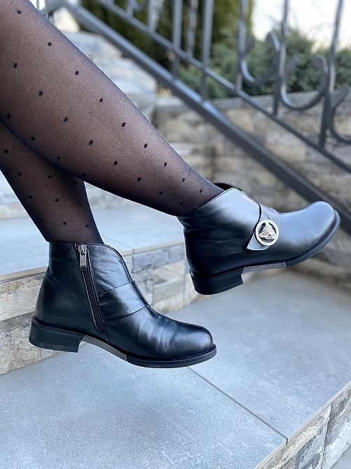 Жіночі черевики D and V чорні натуральна шкіра 36р.37р.39р. (2130) Коломия - фото 7