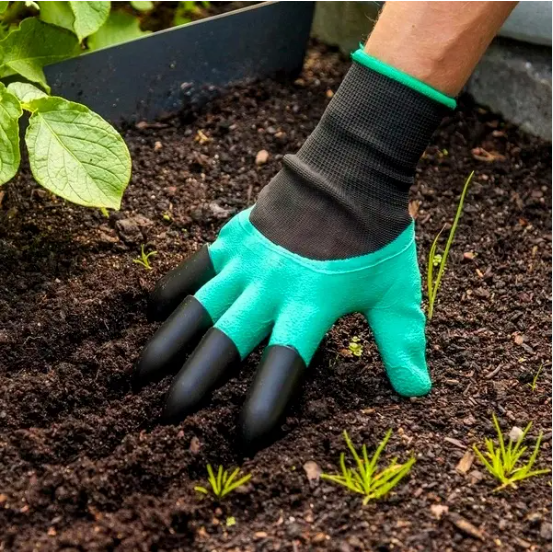Садові рукавички з пазурами Garden Glove 4505 для посадки, прополювання та розпушування ґрунту, унів Київ