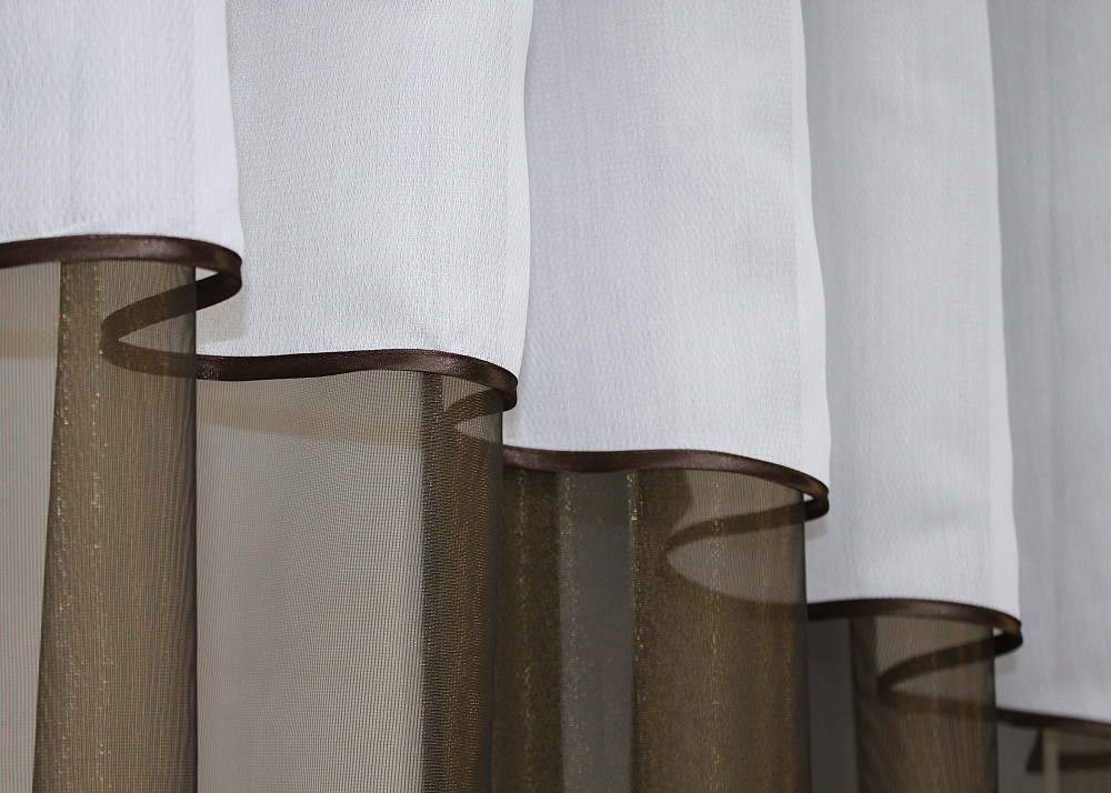 Кухонная гардина VR-Textil № 036к арка венге с белым 280х170 см (59-922) Киев - изображение 4