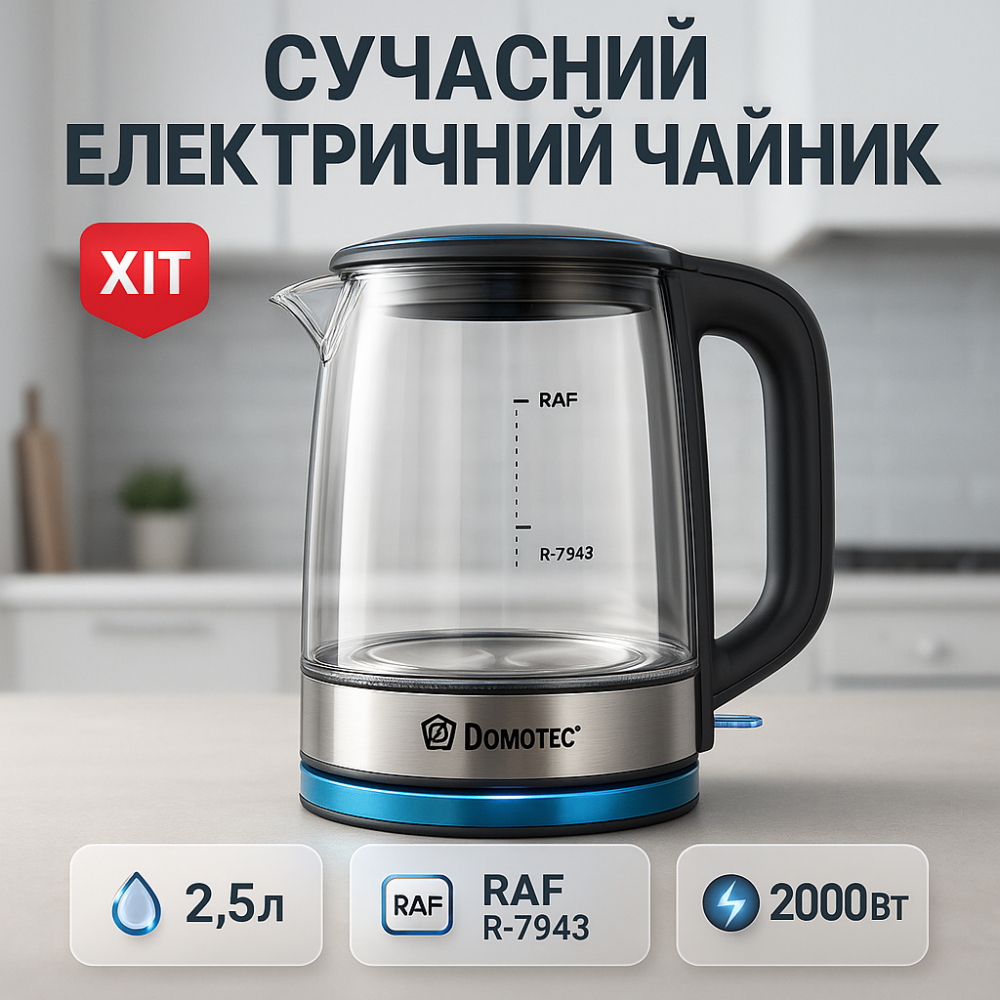 Электрочайник с подсветкой для кипячения, Чайник для кипячения с функцией авто-отключения XS-38 Львов - изображение 10