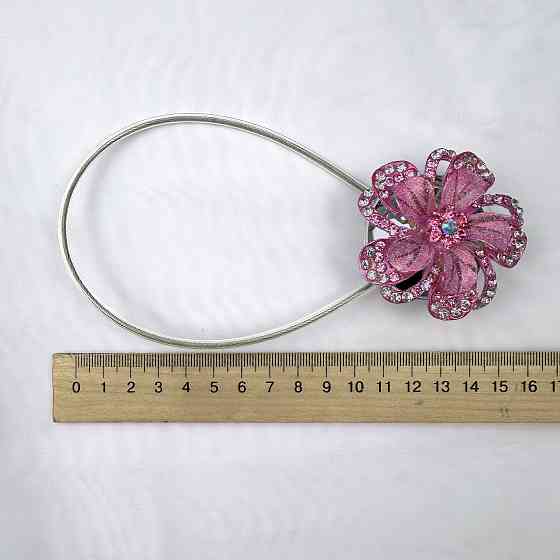 Магніти для штор та гардин "Flowers" набір 2 шт Рожевий (81-245) Київ