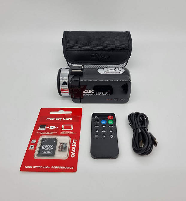 Відеокамера DVC 4K, 30x zoom, 48 mpx, IPS екран + 64 gb + сумка + зарядка Клевань - фото 1
