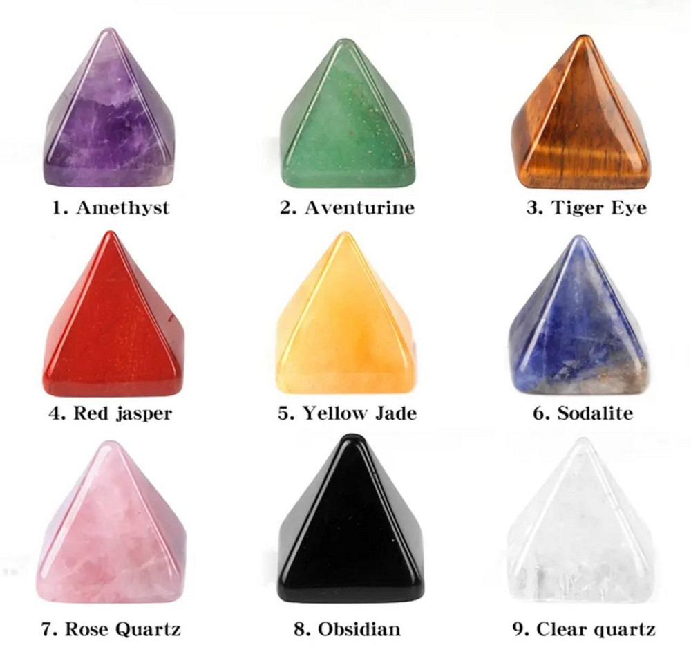 Піраміда із натурального каменю кварцу 20 мм, сувенір із кварцу Київ - фото 4