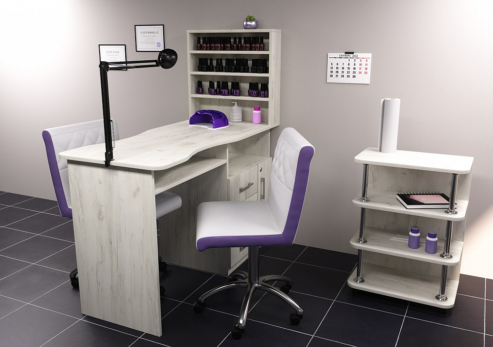 Тумба мобильная ТМ-3, Дуб Крафт Білий, 500/300/700 Львов - изображение 3