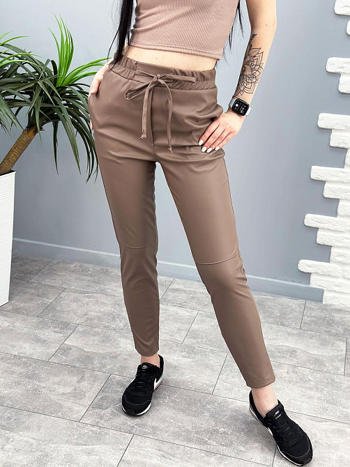 Демісезонні штани з екошкіри "Richy" (тонкі) оптом | Норма Київ - фото 8