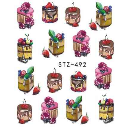 Наклейки для нігтів "Тістечка" YZW-492 Київ