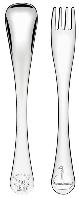 Дитячий набір столових приладів Tramontina Baby Le Petit blue, 2 предмети (6187028) Київ - фото 1