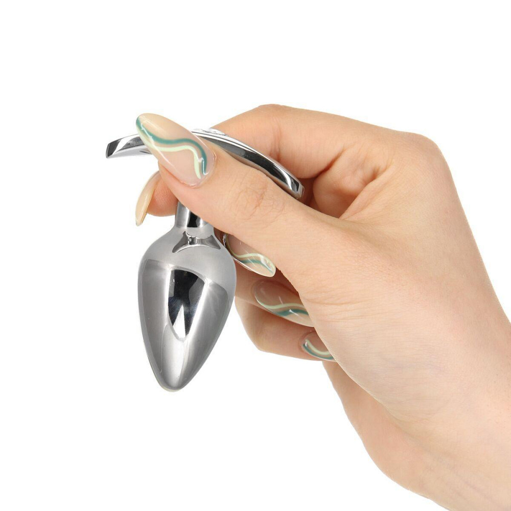 Анальная пробка Pillow Talk Sneaky Luxurious Stainless Steel Anal Plug с кристаллом Swarovski Sex Aura Киев - изображение 3