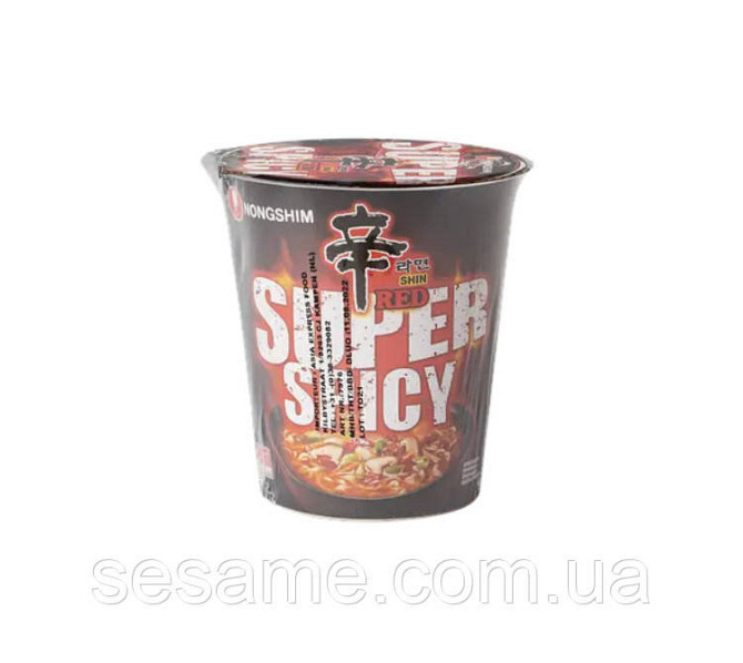 Локшина швидкого приготування шин дуже гостра Shin Red Super Spicy NONGSHIM 120 г Харків - фото 2