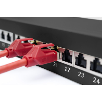 Патч-панель 19&quot; 24xRJ-45 STP cat.6a, 1U, black Digitus (DN-91624S-EA-B) Вінниця - фото 5