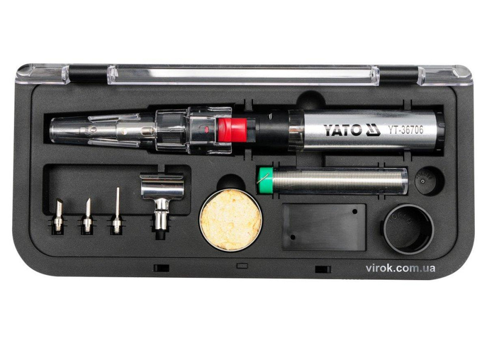 Пальник газовий YATO (t=1300°С), фен (t=600°С) і паяльник (t=450 °С) з обладунками, 3 в 1 [6] Одесса - изображение 1