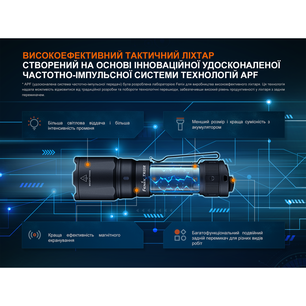 Тактичний ліхтар ручний Fenix TK05R Київ - фото 15