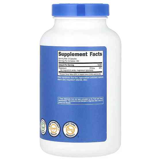 Магний Nutricost Magnesium+, Regular-Strength, 240 Capsules (105 mg per Capsule) Луцк