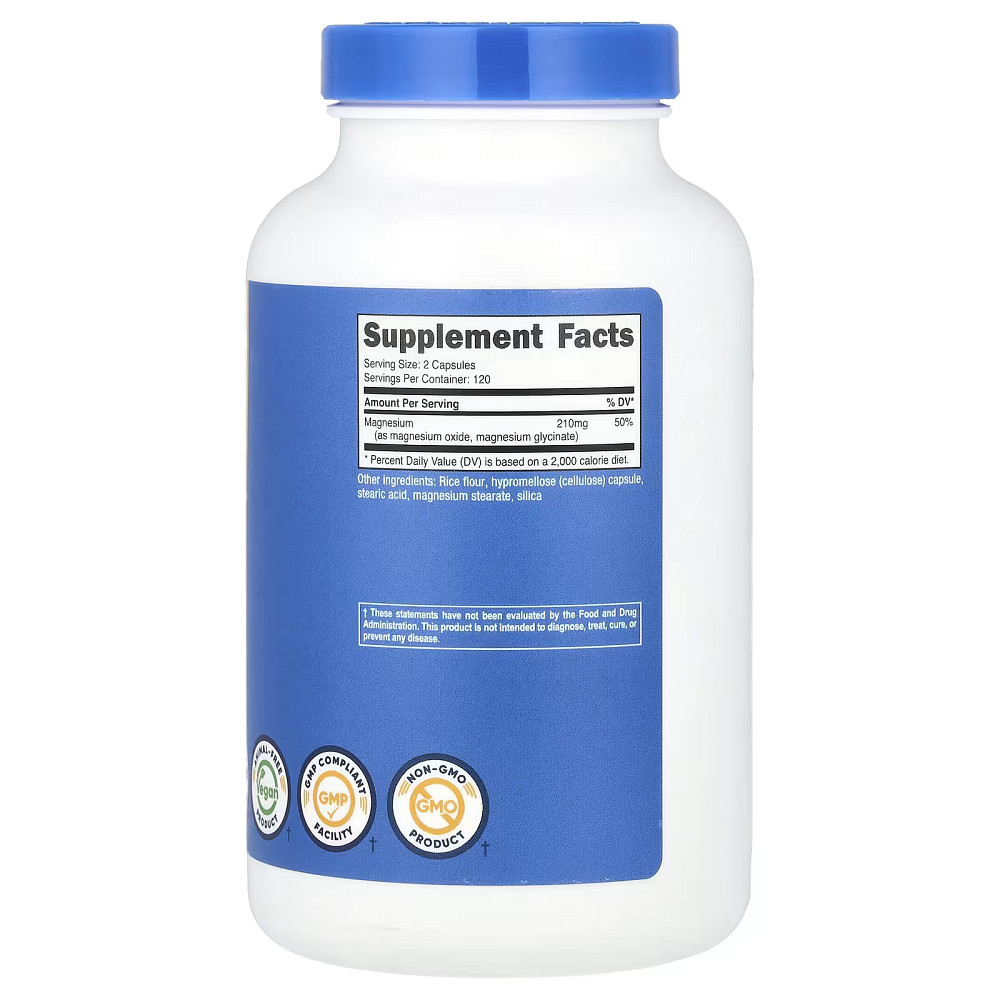 Магний Nutricost Magnesium+, Regular-Strength, 240 Capsules (105 mg per Capsule) Луцк - изображение 2