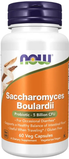 Сахаромицеты Буларди (пробиотики) Now Foods Saccharomyces Boulardii 5 млрд. КОЕ 60 вег капс Киев - изображение 1