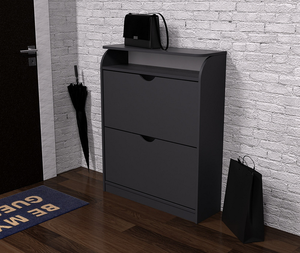 Тумба для обуви №1, Антрацит, 800/250/1000 Львов - изображение 2