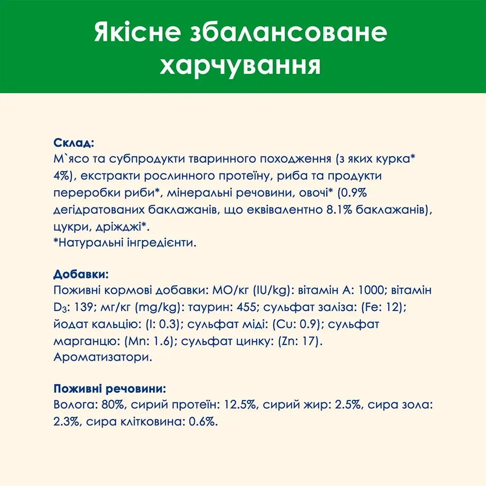 Вологий корм CAT CHOW Sterilised для дорослих стерилізованих котів, шматочки у підливці, з куркою та баклажанами, 85 г Київ - фото 7