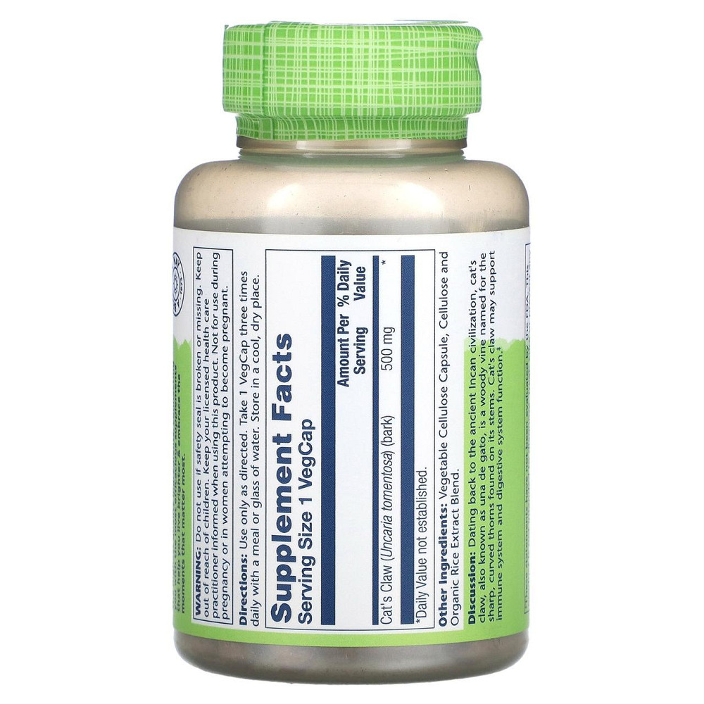 Котячий кіготь Solaray Cat's Claw 100 капс Київ - фото 2