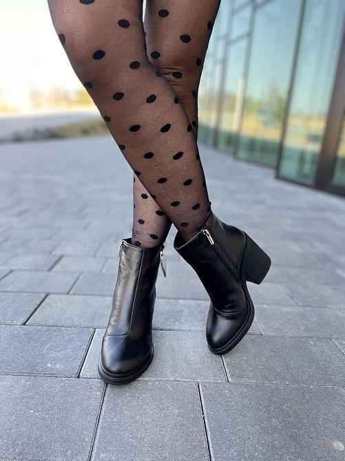 Lexi Черевики жіночі Lexi чорні натуральна шкіра каблук 9см (2718) Коломия - фото 7