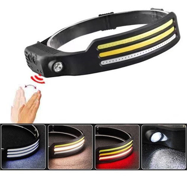 Світлодіодний ліхтар з кріпленням на голову BL-W689-LM+3COB, Ліхтар на лоб для риболовлі Police RU-56 Львів - фото 3