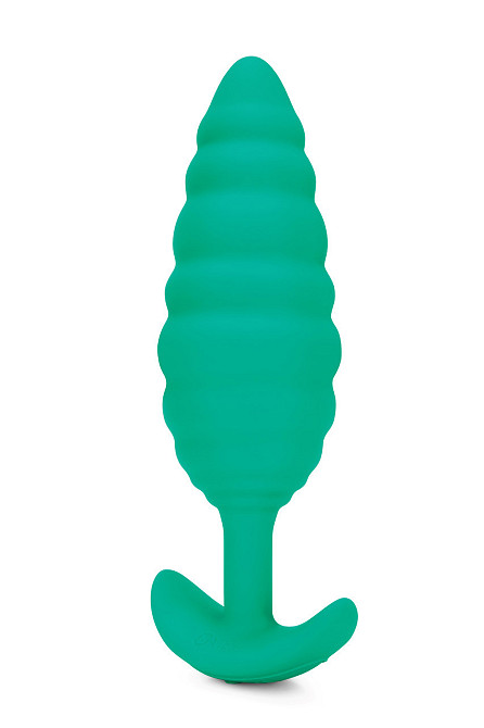 Анальная пробка с вибрацией, рельефная B-VIBE-TEXTURE PLUG TWIST, зеленая Sex Aura Киев - изображение 3