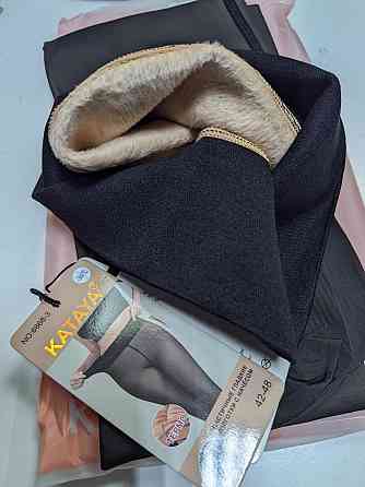 Женские термо колготы на меху с эффектом голых ножек KATAYA 6868-3 42-48 Киев