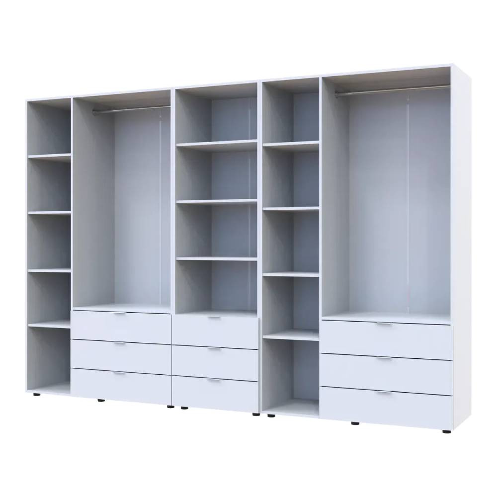 Шкаф для одежды Doros Гелар Белый 3+3ДСП с пеналом 292.4х49.5х203.4 (DRS-011923) Днепр - изображение 5