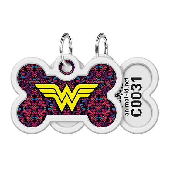 Адресник для собак и кошек металлический WAUDOG Smart ID с QR паспортом, рисунок 