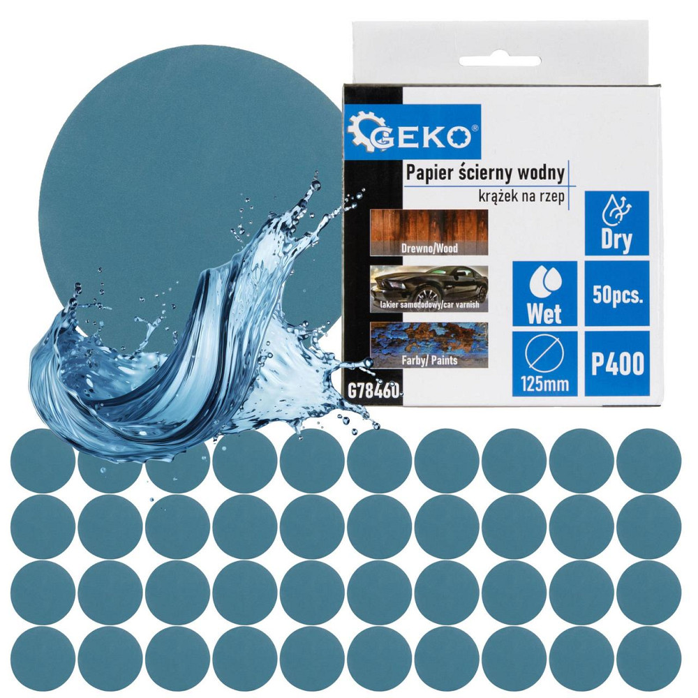 Шліфувальні круги на липучку "GeKo" абразивні водостійкі Ø125мм P 400 Киев - изображение 1