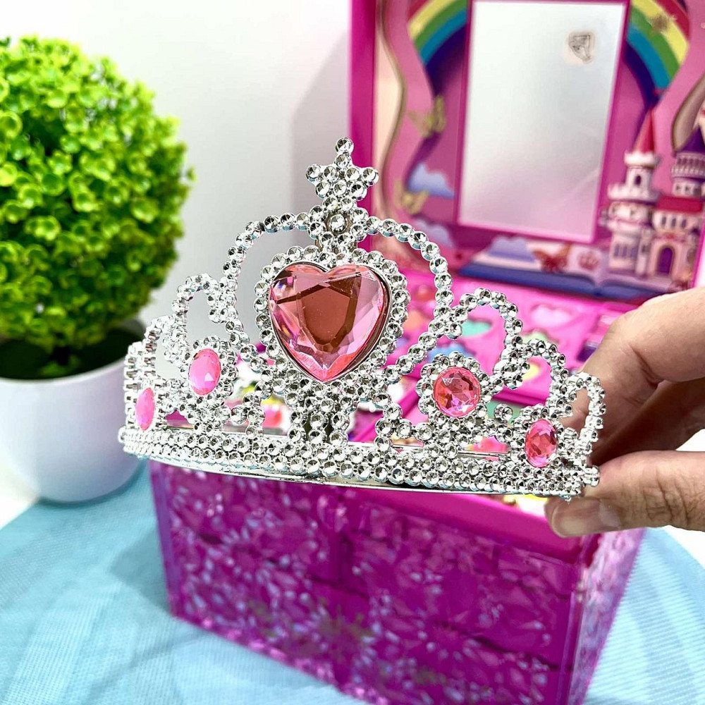 Косметика дитяча скринька тіні помада манікюрний набір лаки прикраси в валізі Рожева (SR24021-3) Чернігів - фото 9