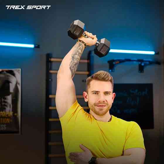 Гантеля шестигранна прогумована TX-025RD Trex Sport 2,5кг Киев