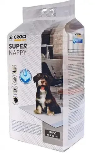 Пелюшки для собак і тварин 90х60 см. 50 шт. Croci Super Nappy (Кроки Супер Неппі) Запоріжжя - фото 1