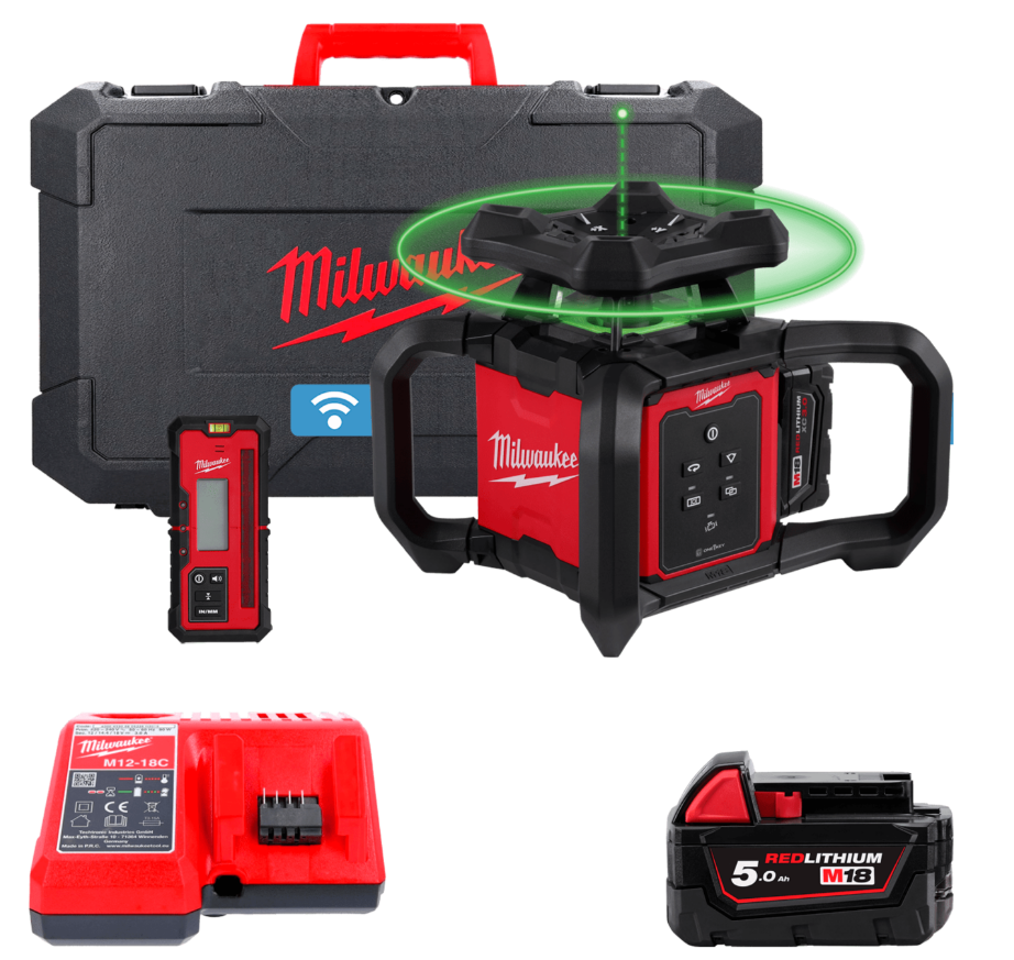 Рівень лазерний ротаційний M18 RLOHVG300-501C 300M MILWAUKEE Одеса - фото 1