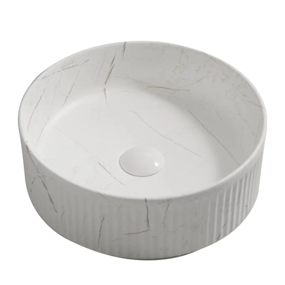 Раковина накладна Mixxus Premium WAVE-0102 MARBLE 370х370х130mm   ( MP6528 ) 31397 Харьков