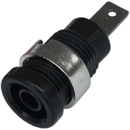 Гнездо акустическое Banan 4мм, монтажное, пластик, чёрное Полтава - фото 1