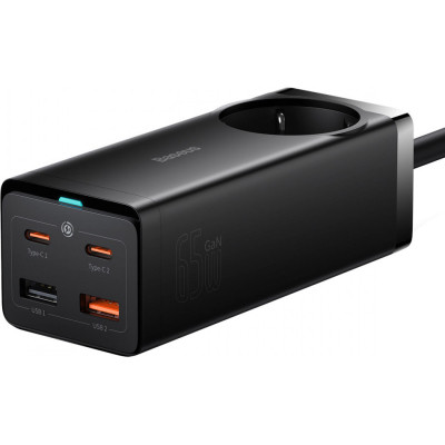 Зарядное устройство Baseus AC + 2xUSB-C 65W + 2xUSB black (PSZM000901) Винница - изображение 8
