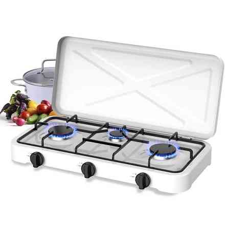 Газова плита SGS-6003, 3 конфорки, механічне керування, метал, компактна для кухні Одеса