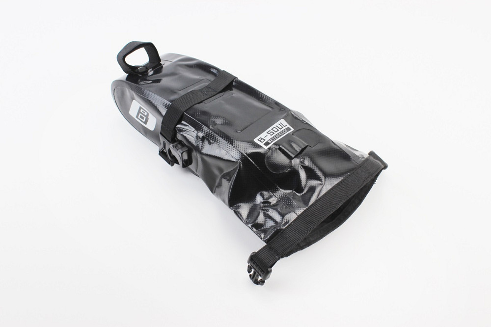 Сумка під сидіння (Bikepacking) 1-1,5L вологозахисна, світловідбиваючі вставки, кріпл. швидкознімне, чорна Київ - фото 3