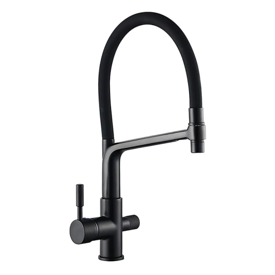 Кухонний змішувач на дві води Mixxus Premium BAROLO 021 чорний (MI5927) Харків