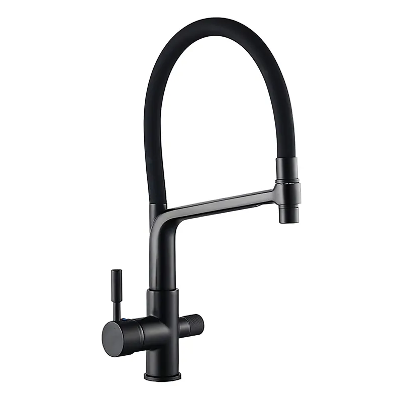 Кухонний змішувач на дві води Mixxus Premium BAROLO 021 чорний (MI5927) Харків - фото 1